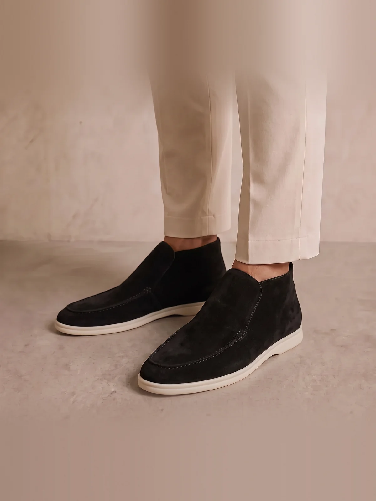 High Suede Loafers