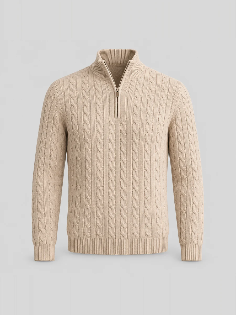Knitted Zip-Up Sweater — image 4