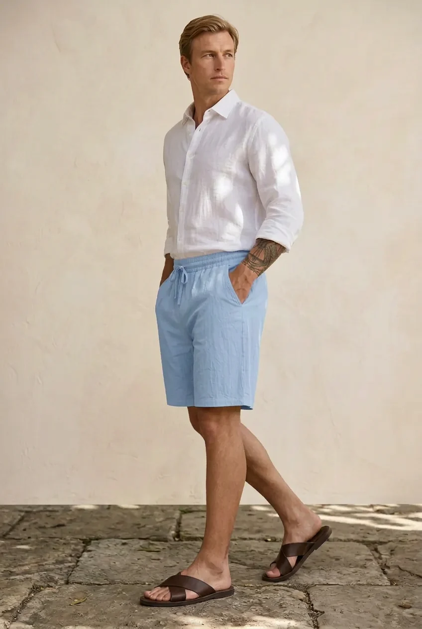 Linen Tailored Shorts — image 3