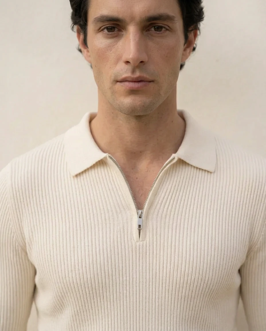 Knitted Quarter Zip Up — image 3