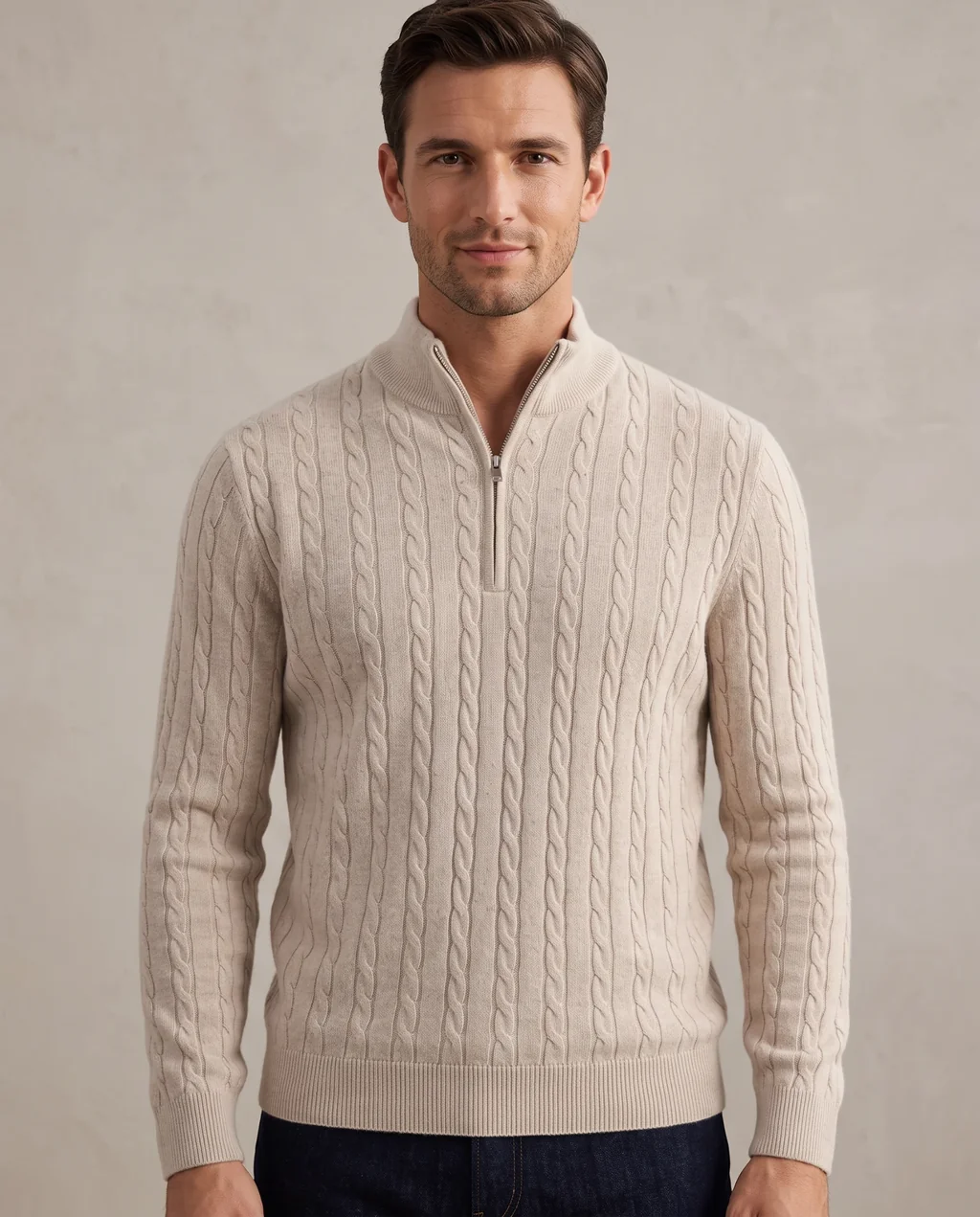 Knitted Zip-Up Sweater — image 2